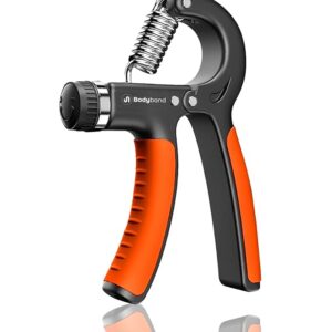 Bodyband Hand Grip Workout Strengthener, Adjustable Hand Gripper for Men & Women for Gym Workout Hand Exercise Equipment to Use in Home for Forearm Exercise, Finger Power Gripper Plastic 40 Kg Black-Orange
