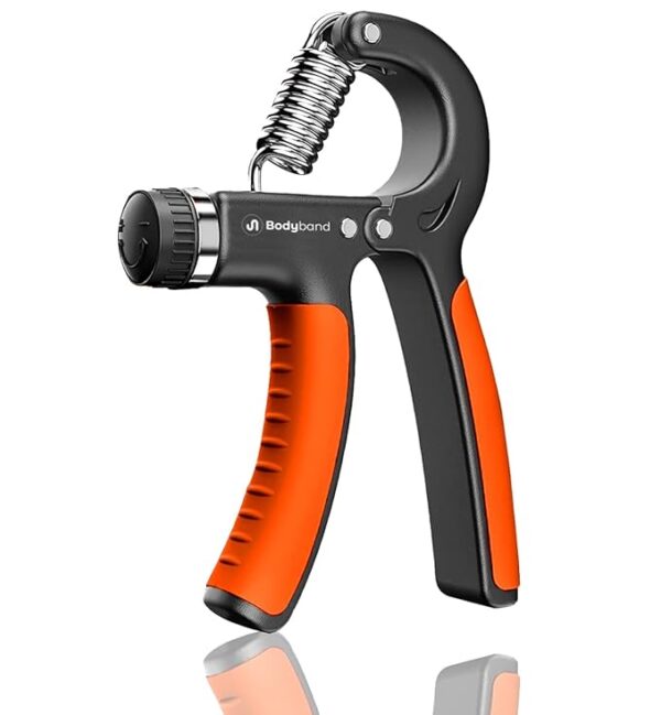 Bodyband Hand Grip Workout Strengthener, Adjustable Hand Gripper for Men & Women for Gym Workout Hand Exercise Equipment to Use in Home for Forearm Exercise, Finger Power Gripper Plastic 40 Kg Black-Orange