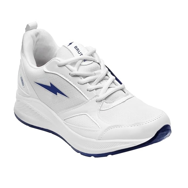 BRUTON EVA Lite Sports Running,Walking & Gym, School Shoes Lightweight Extra Jump Casual Sneaker Lace-Up Shoes for Men's & Boy's - White - Image 6