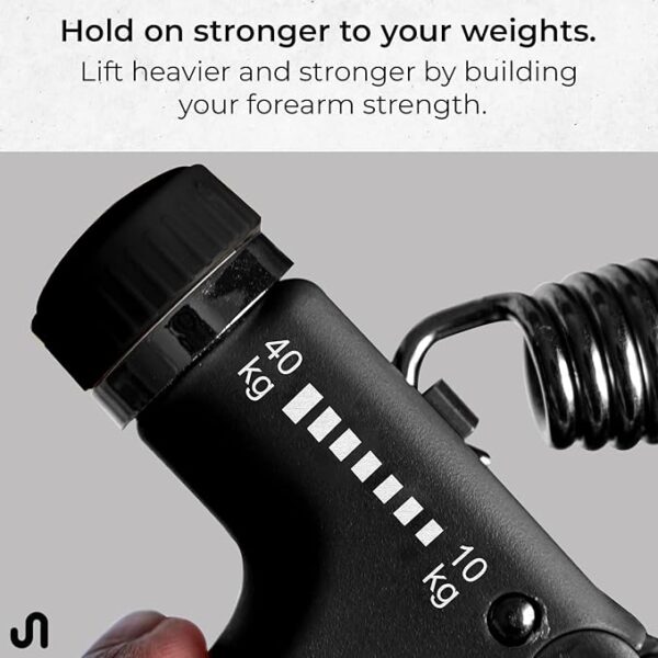 Bodyband Hand Grip Workout Strengthener, Adjustable Hand Gripper for Men & Women for Gym Workout Hand Exercise Equipment to Use in Home for Forearm Exercise, Finger Power Gripper Plastic 40 Kg Black-Orange - Image 4