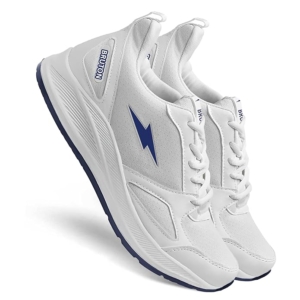 BRUTON EVA Lite Sports Running,Walking & Gym, School Shoes Lightweight Extra Jump Casual Sneaker Lace-Up Shoes for Men's & Boy's - White